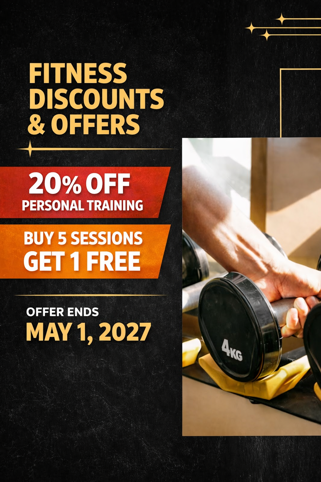 Discount flyer for personal training services