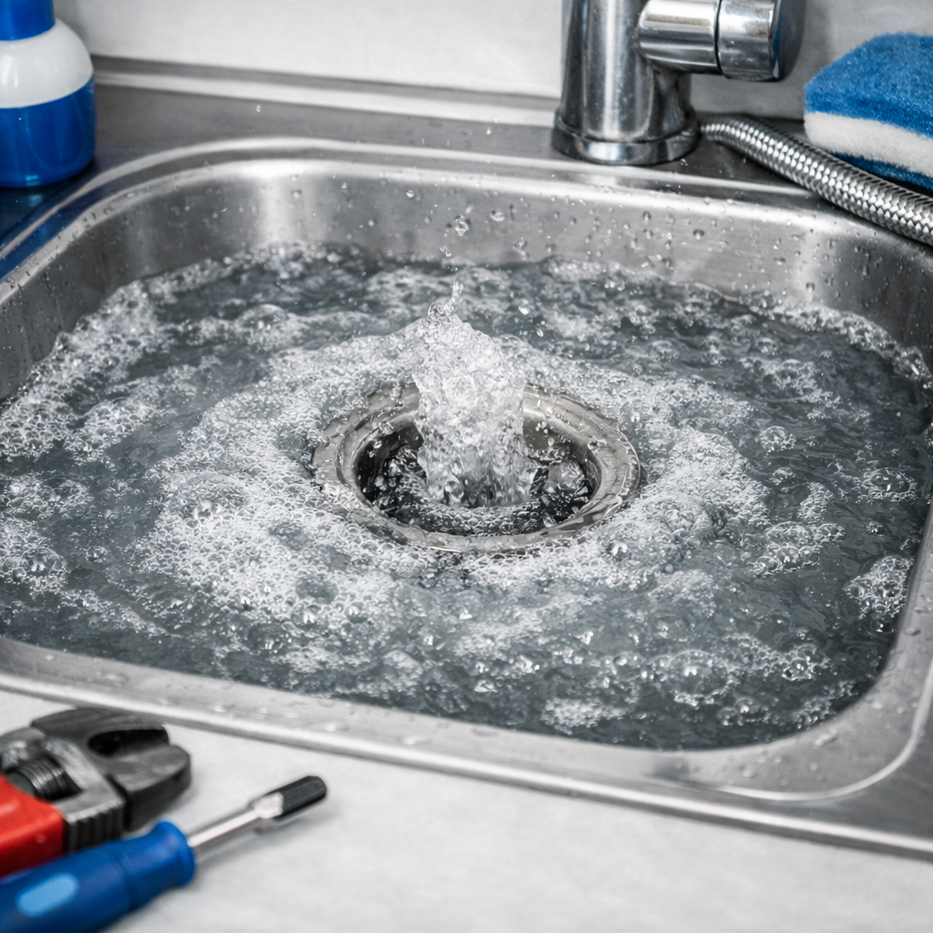 Drain unblocking process